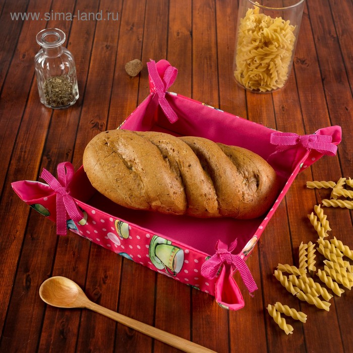 Хлебница "Collorista" Готовлю очень вкусно 20*20 + 7 см, полиэстер - Фото 1