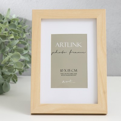 Фоторамка для фото 10×15 см Ellis, МДФ, с паспарту, натуральный