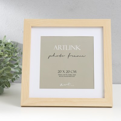 Фоторамка для фото 20×20 см Ellis, МДФ, с паспарту, натуральный