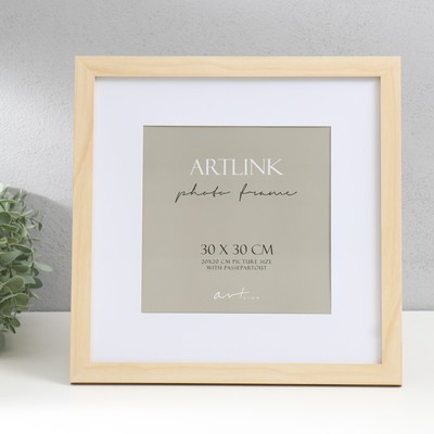 Фоторамка для фото 30×30 см Ellis, МДФ, с паспарту, натуральный