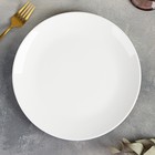 Тарелка фарфоровая обеденная с утолщённым краем Wilmax Olivia Pro, d=25,5 см, цвет белый - фото 4274911