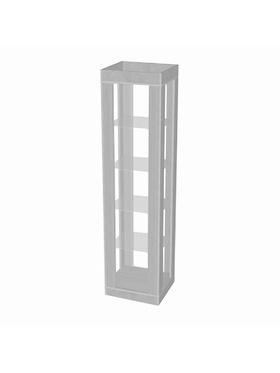 Витрина К 500Н, 500×450×2000, ЛДСП, стекло, серая