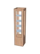 Витрина «К 500Д», 500×450×2000 мм, ЛДСП, стекло, цвет дуб сонома 9846667