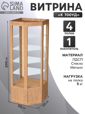 {{photo.Alt || photo.Description || 'Витрина «К 700УД», 700×700×2000 мм, ЛДСП, стекло, цвет дуб сонома'}}