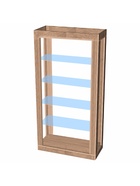 Витрина «К 1000Н», 1000×450×2000 мм, ЛДСП, стекло, цвет дуб сонома 9846675