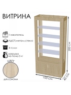 Витрина «К 1000Д», 1000×450×2000 мм, ЛДСП, стекло, цвет дуб сонома 9846679