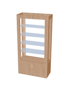Витрина «К 1000Д», 1000×450×2000 мм, ЛДСП, стекло, цвет дуб сонома 9846679