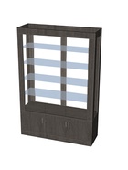 Витрина «К 1350Д», 1350×450×2000 мм, ЛДСП, стекло, цвет венге 9846684