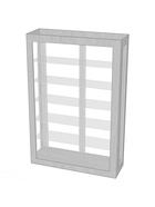 Витрина «К 1350Н», 1350×450×2000 мм, ЛДСП, стекло, белая 9846685