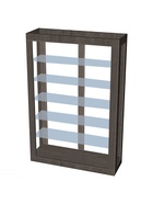 Витрина «К 1350Н», 1350×450×2000 мм, ЛДСП, стекло, цвет венге 9846688