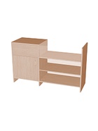 Прилавок П 2, 1500×500×900 мм, ЛДСП, стекло, цвет дуб сонома  (артикул 9846695)  большой выбор товаров оптом и в розницу по низким ценам с доставкой