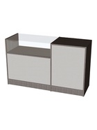 Прилавок П 2, 1500×500×900 мм, ЛДСП, стекло, цвет венге  (артикул 9846696)  большой выбор товаров оптом и в розницу по низким ценам с доставкой