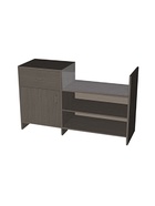 Прилавок П 2, 1500×500×900 мм, ЛДСП, стекло, цвет венге  (артикул 9846696)  большой выбор товаров оптом и в розницу по низким ценам с доставкой