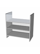 Прилавок П 1, 900×500×900 мм, ЛДСП, стекло, серый  (артикул 9846698)  большой выбор товаров оптом и в розницу по низким ценам с доставкой