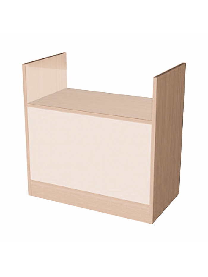 Прилавок П 1, 900×500×900 мм, ЛДСП, стекло, цвет дуб сонома