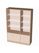 Шкаф «ШП 2», 1500×500×2000 мм, ЛДСП, стекло, цвет дуб сонома - фото 119415071