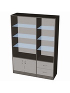 Шкаф «ШП 2», 1500×500×2000 мм, ЛДСП, стекло, цвет венге - фото 119415073