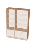 Шкаф «ШП 5», 1500×500×2000 мм, ЛДСП, стекло, цвет дуб сонома - фото 119415079