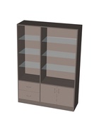 Шкаф «ШП 5», 1500×500×2000 мм, ЛДСП, стекло, цвет венге - фото 119415082