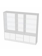 Шкаф «ШП 6», 2300×500×2000 мм, ЛДСП, стекло, белый - Фото 3