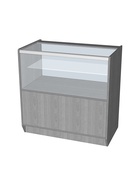 Прилавок ПЭ-13, 900×500×900, ЛДСП, стекло, серый - Фото 2