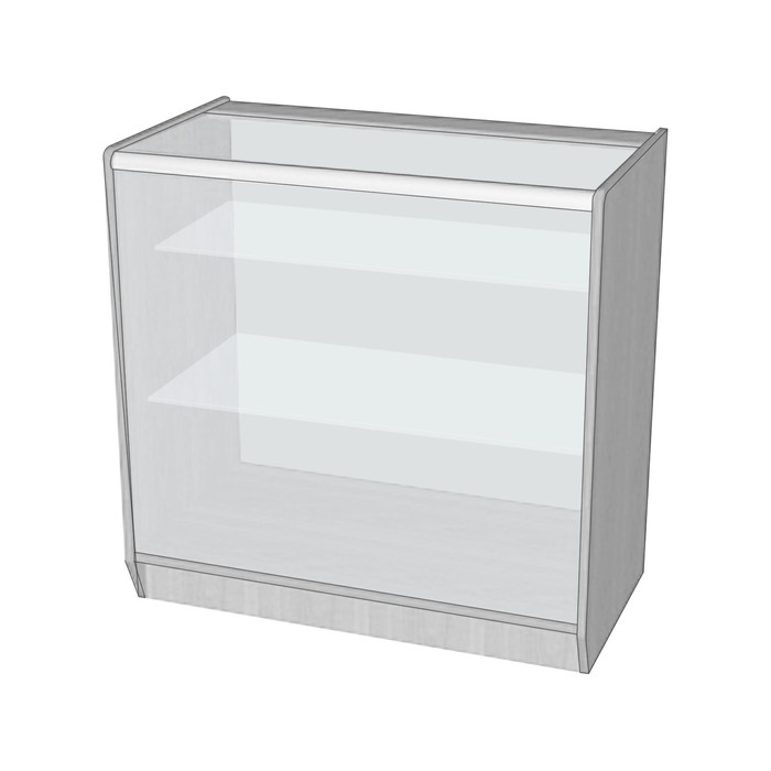 Прилавок ПЭ-14, 900×500×900, ЛДСП, стекло, белый