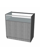 Прилавок ПЭ-11, 900×500×900, ЛДСП, стекло, серый - Фото 2