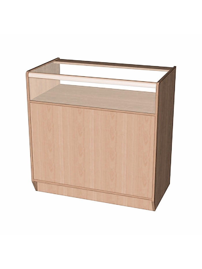 Прилавок ПЭ-11, 900×500×900, ЛДСП, стекло, цвет дуб сонома