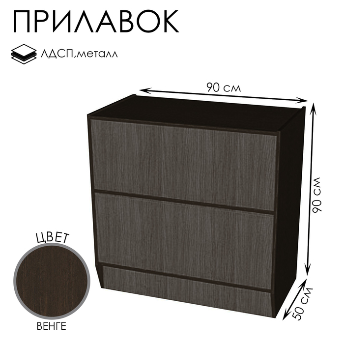 

Прилавок ПЭ-1, 900×500×900, ЛДСП, цвет венге