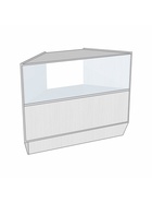 Прилавок ПЭ-6, 1130×500×900, ЛДСП, стекло, белый - Фото 2