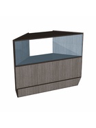 Прилавок ПЭ-6, 1130×500×900, ЛДСП, стекло, цвет венге - Фото 2