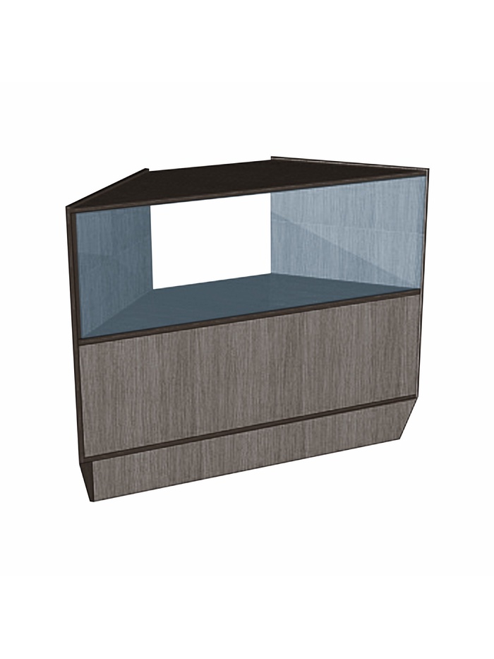 Прилавок ПЭ-6, 1130×500×900, ЛДСП, стекло, цвет венге