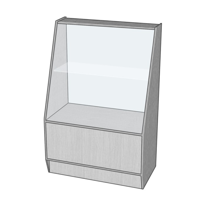 Витрина ВЭ-1, 850×500×1600, ЛДСП, стекло, цвет белый - фото 1885695567