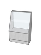 Витрина «ВЭ-1», 850×500×1600 мм, ЛДСП, стекло, белая 9846761