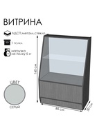 Витрина ВЭ-1, 850×500×1600, ЛДСП, стекло, серая 9846762