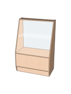 Витрина «ВЭ-1», 850×500×1600 мм, ЛДСП, стекло, цвет дуб сонома  (артикул 9846763)  большой выбор товаров оптом и в розницу по низким ценам с доставкой