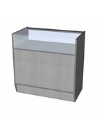 Прилавок ПЭ-3, 900×500×900, ЛДСП, стекло, серый  (артикул 9846770)  большой выбор товаров оптом и в розницу по низким ценам с доставкой