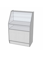 Витрина «ВЭ-2», 850×500×1350 мм, ЛДСП, стекло, белая - Фото 2
