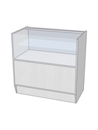 Прилавок ПЭ-2, 900×500×900, ЛДСП, стекло, белый - Фото 2