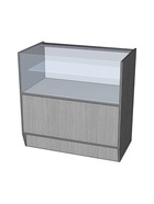 Прилавок ПЭ-2, 900×500×900, ЛДСП, стекло, серый - Фото 2