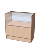 Прилавок ПЭ-2, 900×500×900, ЛДСП, стекло, цвет дуб сонома - Фото 2