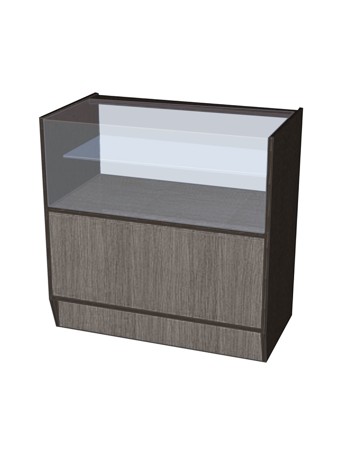 Прилавок ПЭ-2, 900×500×900, ЛДСП, стекло, цвет венге