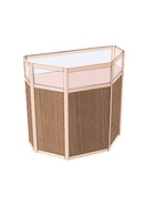 Прилавок трапеция с витриной «ТР в», 100×50×90 см, ЛДСП, стекло, цвет дуб сонома 9846787