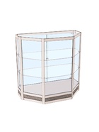 Прилавок трапеция «Трн дв», 100×50×90 см, ЛДСП, стекло, цвет дуб сонома 9846799