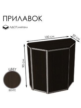 {{photo.Alt || photo.Description || 'Прилавок трапеция «Тр дв», 100×50×90 см, ЛДСП, цвет венге'}}