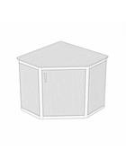 Прилавок угловой «У5 дв», 80×80×90 см, ЛДСП, белый 9846817