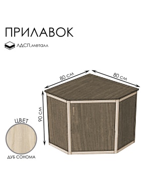 {{photo.Alt || photo.Description || 'Прилавок угловой «У5 дв», 80×80×90 см, ЛДСП, цвет дуб сонома'}}