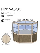 Прилавок угловой «У5п дв», 80×80×90 см, ЛДСП, стекло, цвет дуб сонома 9846843