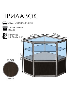 {{photo.Alt || photo.Description || 'Прилавок угловой «У5п дв», 80×80×90 см, ЛДСП, стекло, цвет венге'}}
