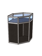 Прилавок угловой «У6 в», 80×80×90 см, ЛДСП, стекло, цвет венге 9846852